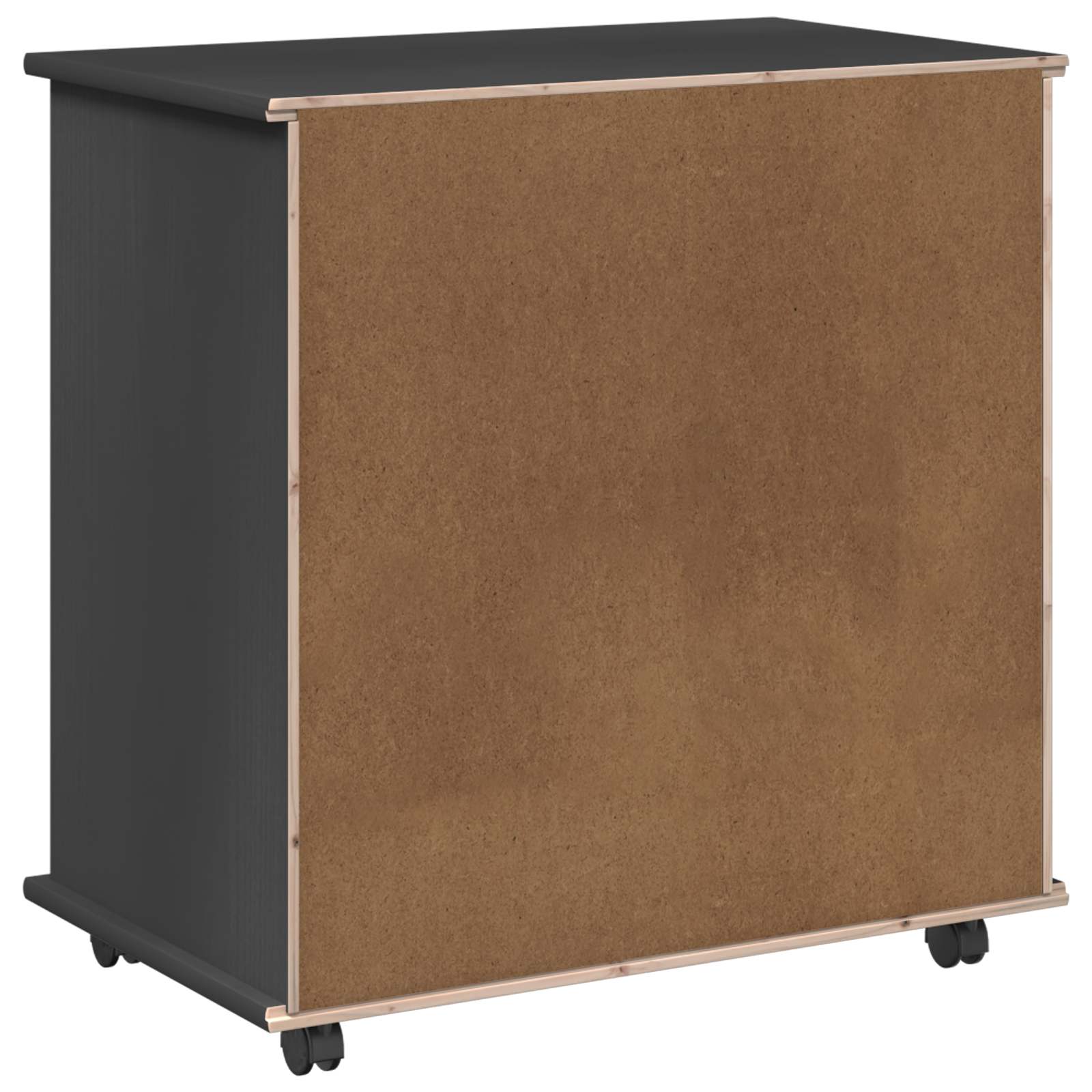 vidaXL Rolkowa szafka Szary 63,5 x 39 x 65,5 cm Lite drewno sosnowe