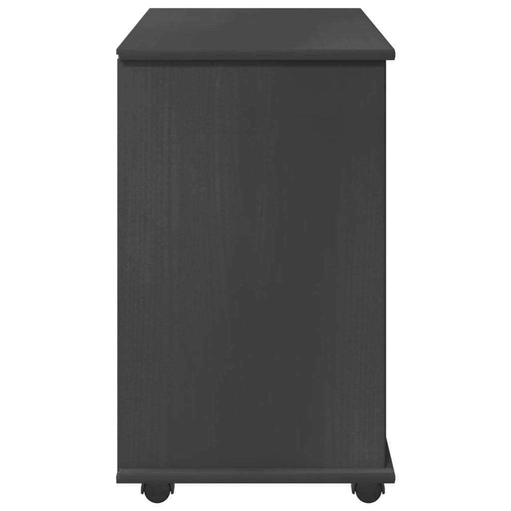 vidaXL Rolkowa szafka Szary 63,5 x 39 x 65,5 cm Lite drewno sosnowe