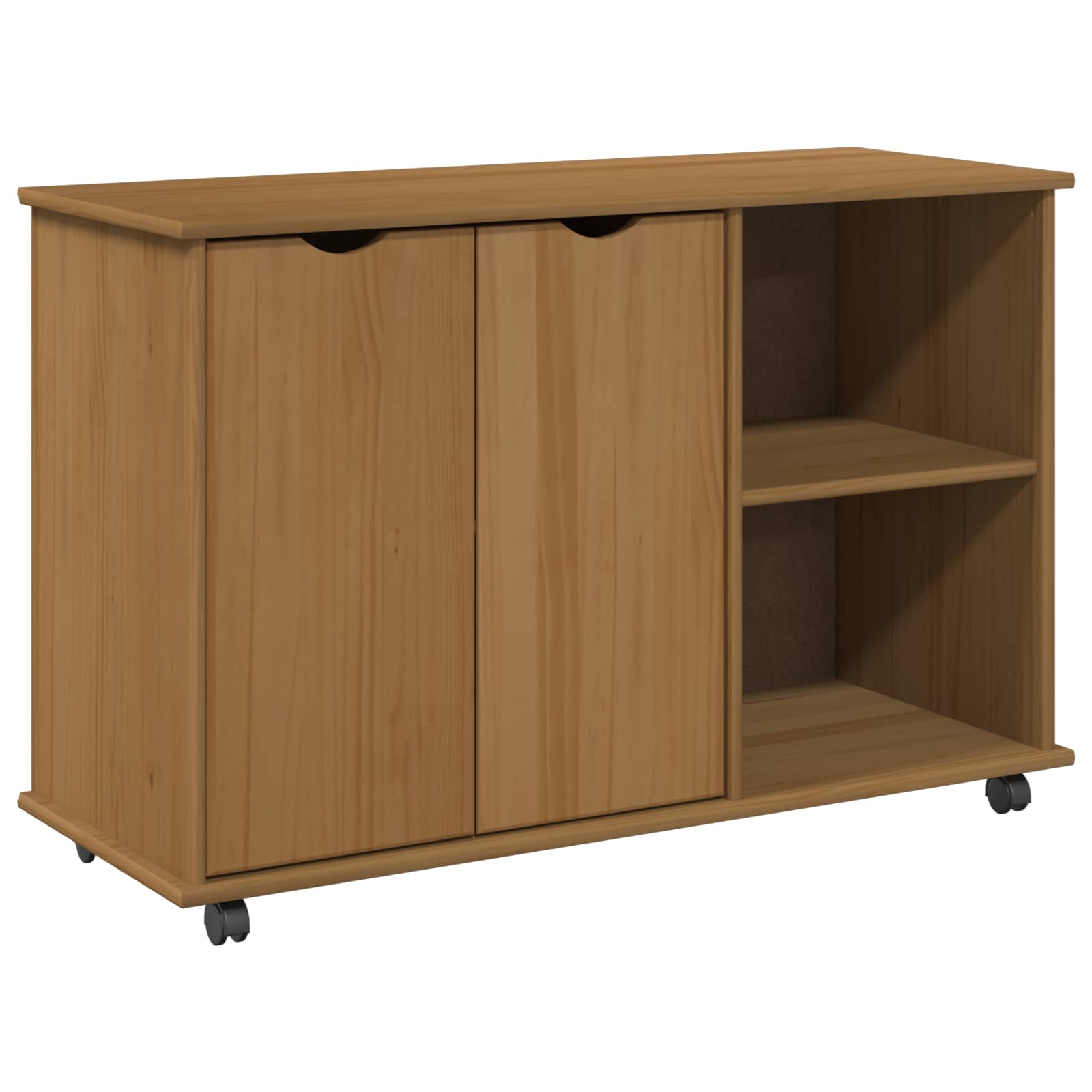 vidaXL Rolkowa szafka z kołem Miodowy brąz 100 x 39 x 65,5 cm