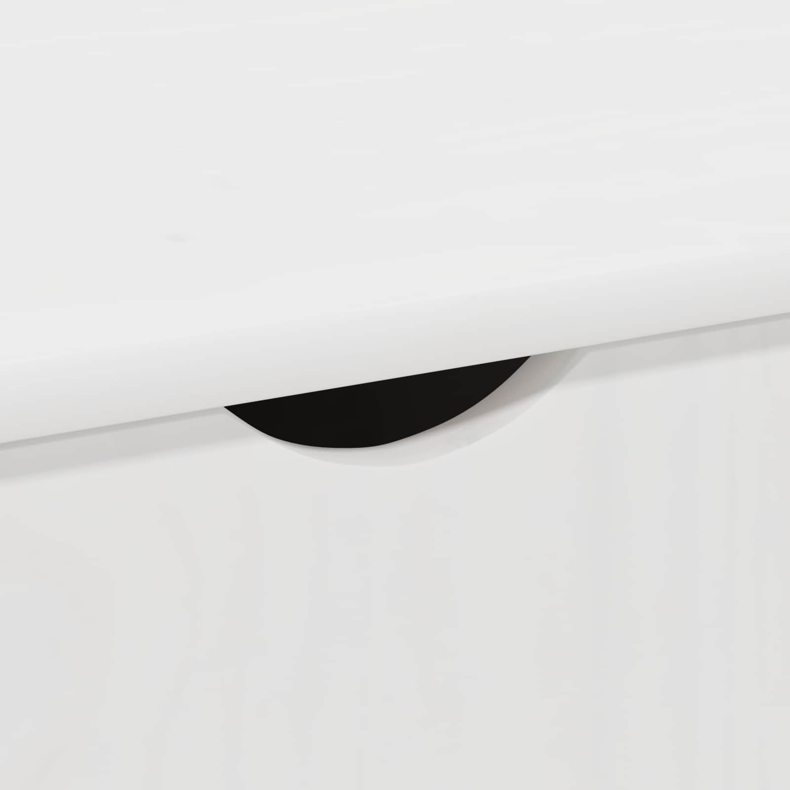 vidaXL Rolkowa szafka Biały 100 x 39 x 65,5 cm Lite drewno sosnowe