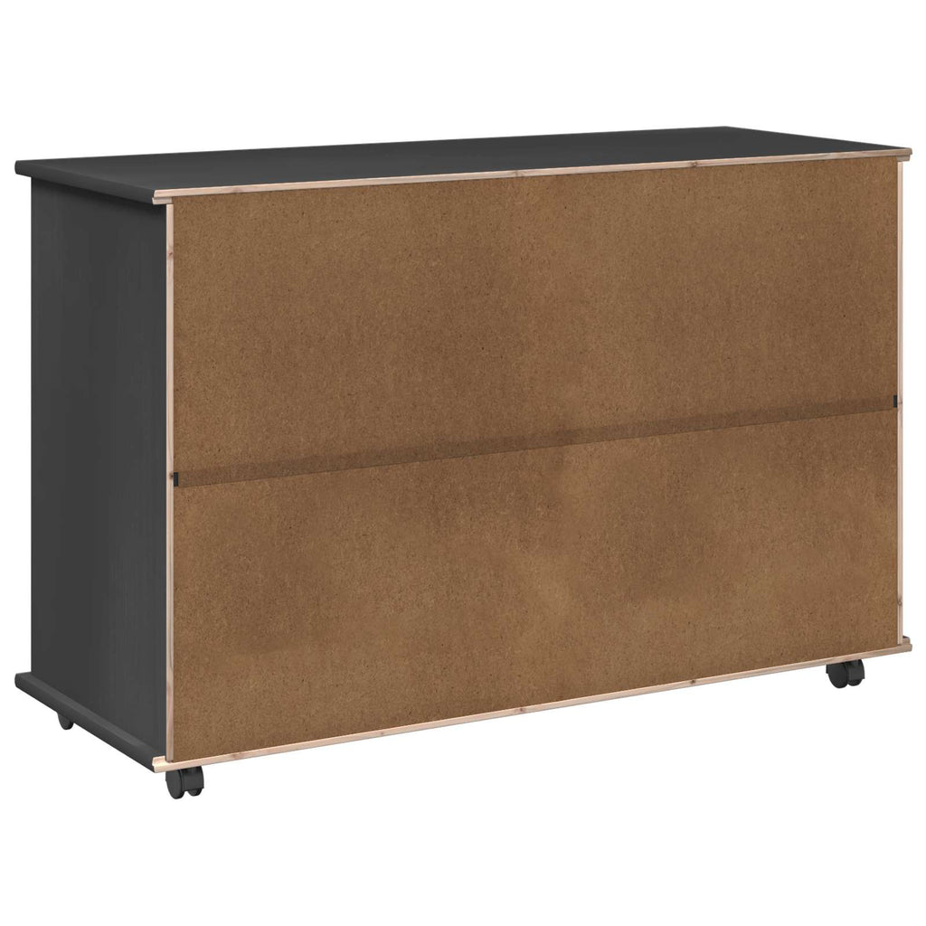 vidaXL Rolkowa szafka Szary 100 x 39 x 65,5 cm Lite drewno sosnowe