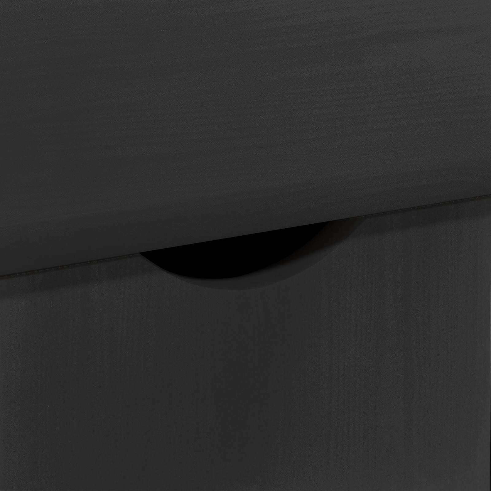 vidaXL Rolkowa szafka Czarny 100 x 39 x 65,5 cm Lite drewno sosnowe