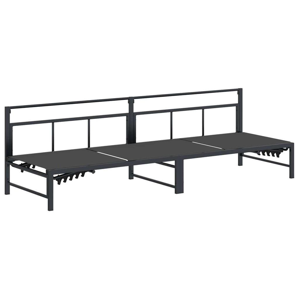vidaXL Leżak Czarny 200 x 62 x 59,5 cm Textilene