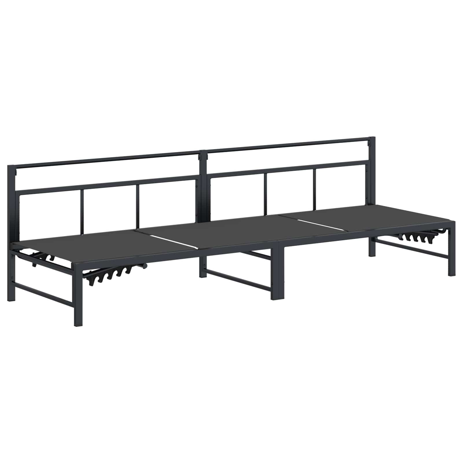 vidaXL Leżak Czarny 200 x 62 x 59,5 cm Textilene