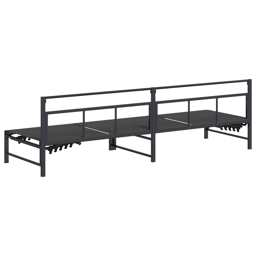 vidaXL Leżak Czarny 200 x 62 x 59,5 cm Textilene