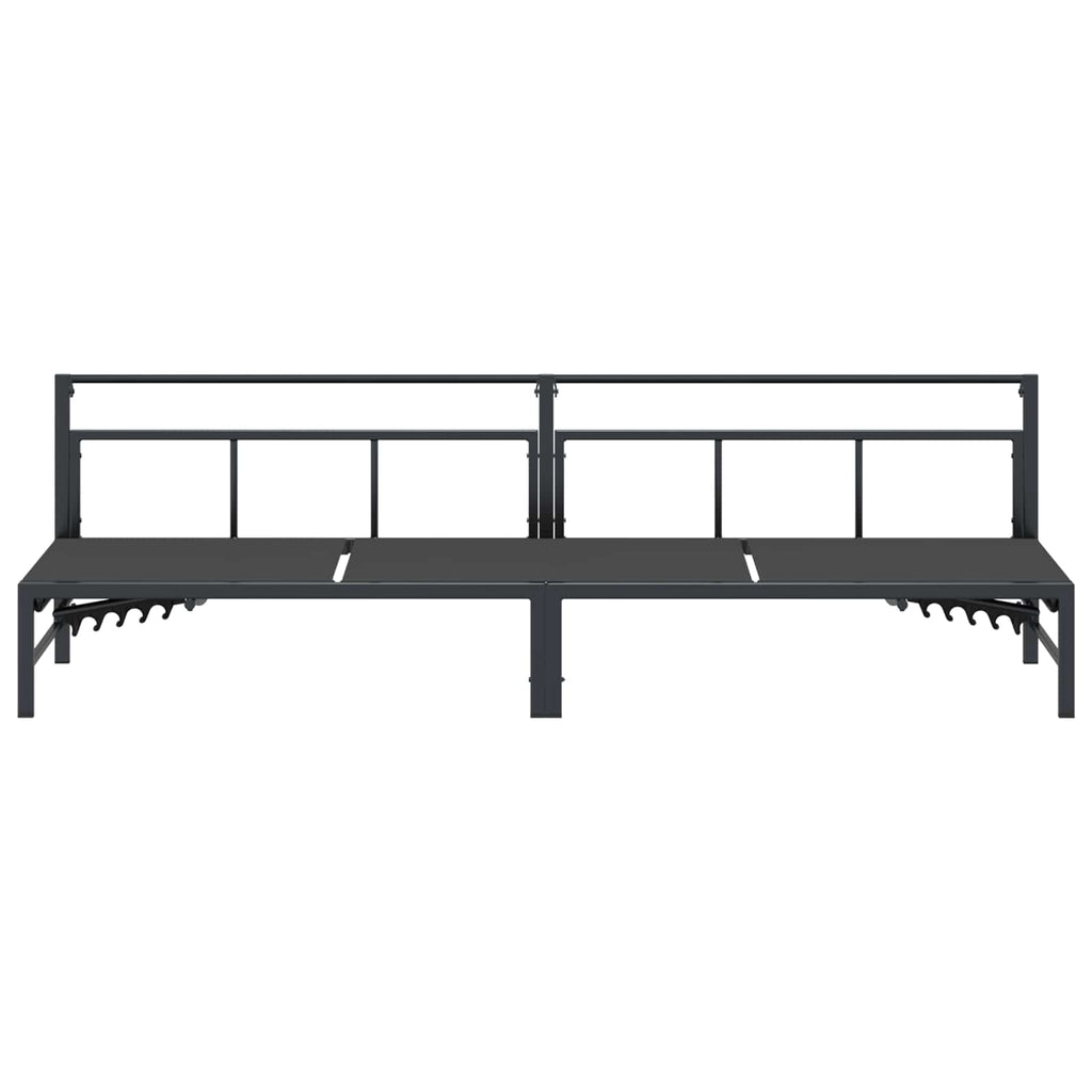 vidaXL Leżak Czarny 200 x 62 x 59,5 cm Textilene