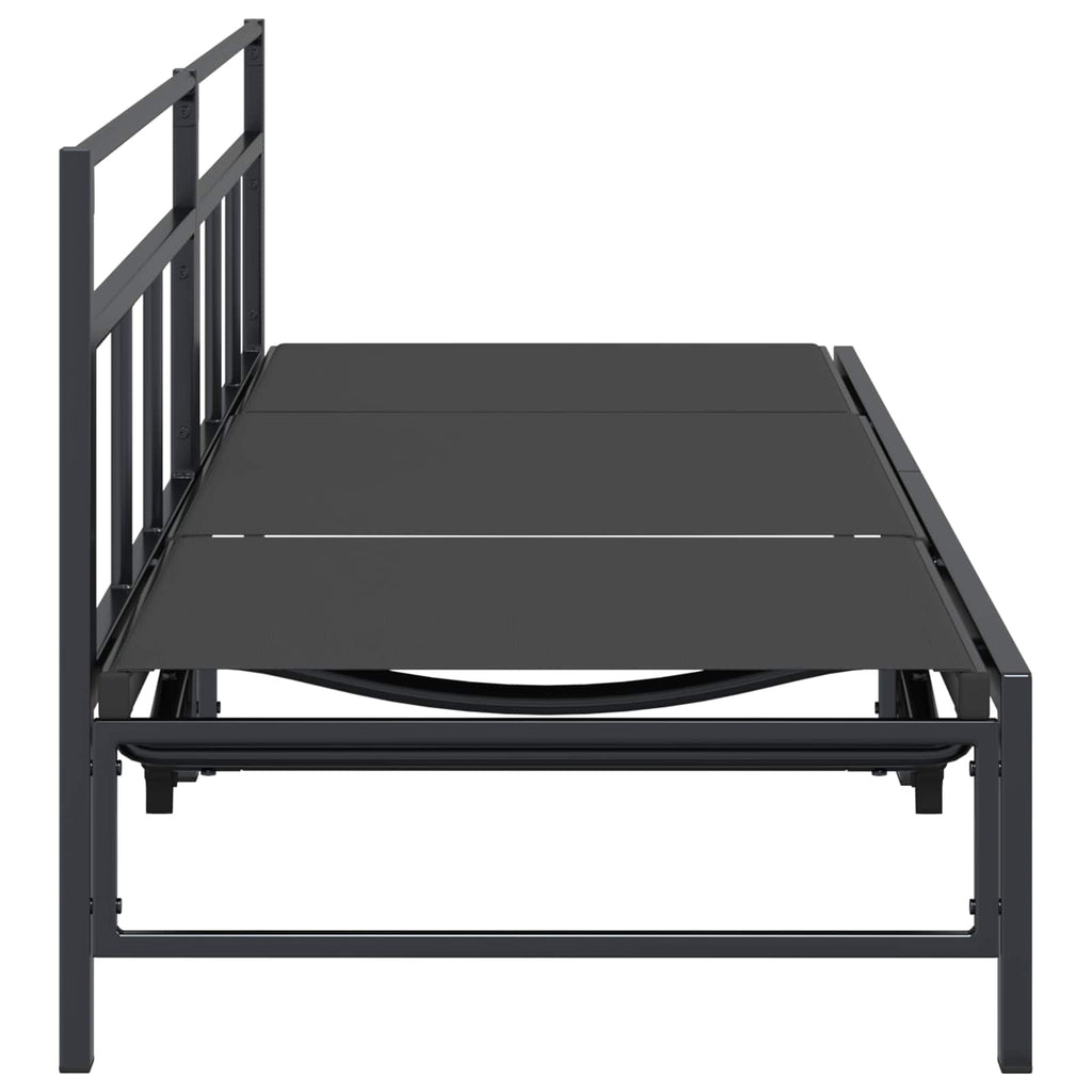 vidaXL Leżak Czarny 200 x 62 x 59,5 cm Textilene