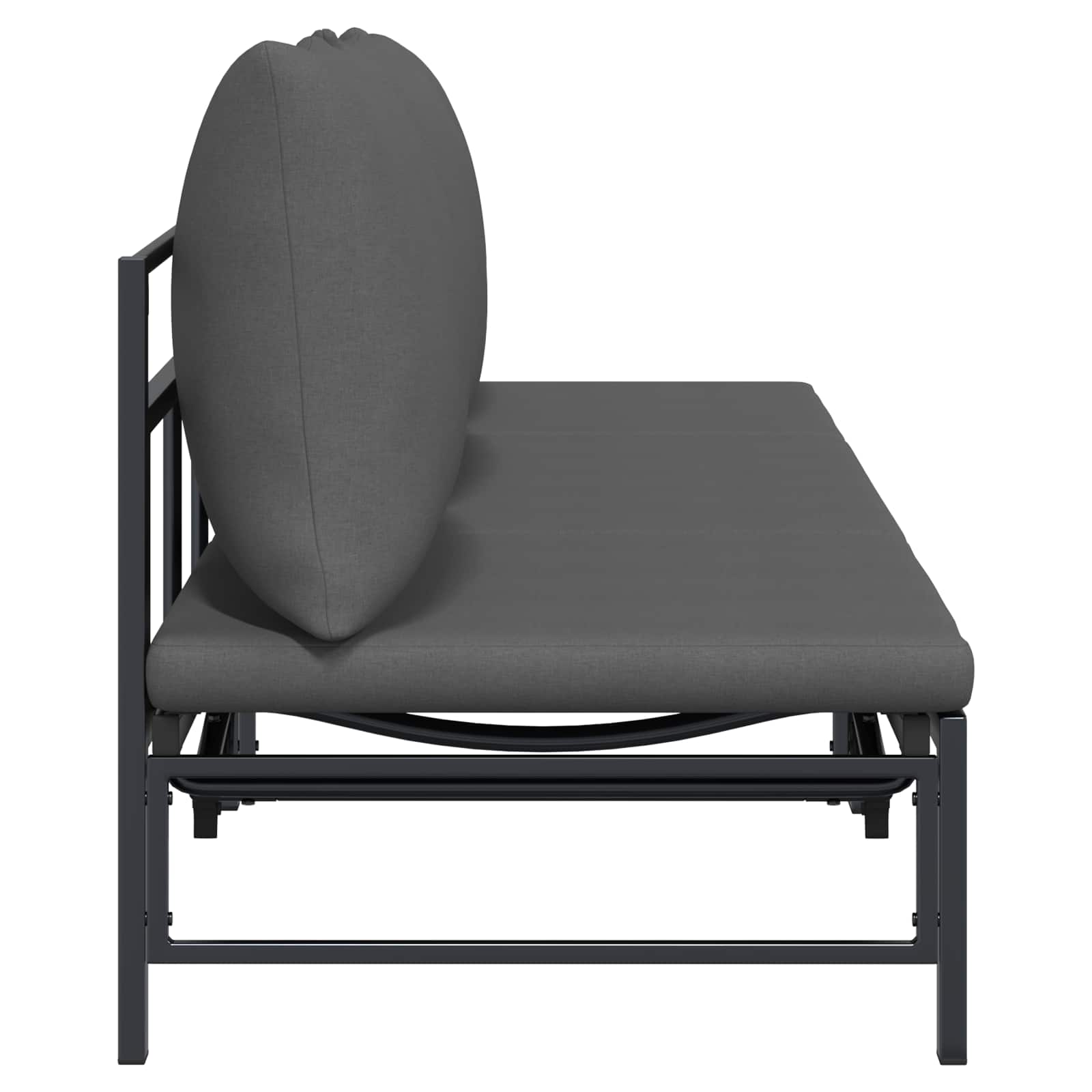 vidaXL Leżak słoneczny dla 3 osób Czarny 200 x 62 x 59,5 cm Textilene