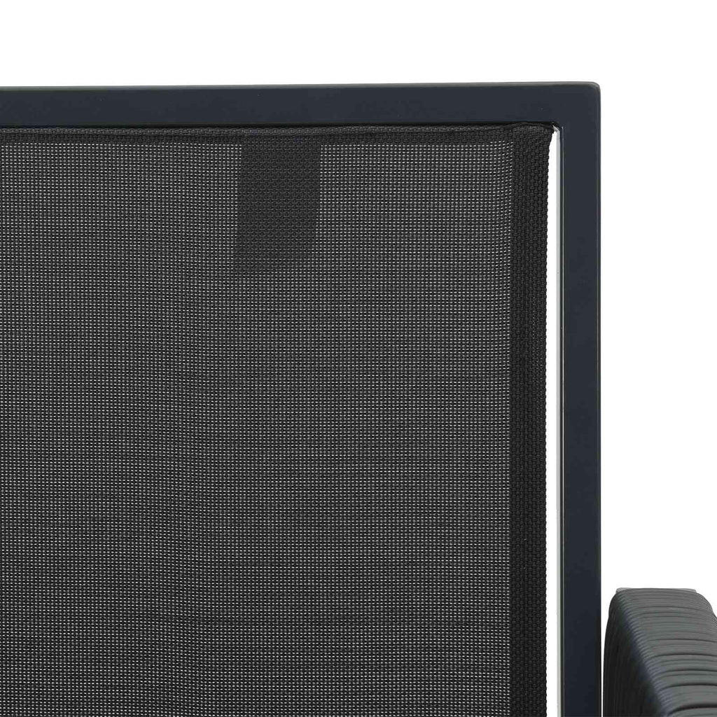 vidaXL Krzesła ogrodowe 6 pcs Czarny i Ciemnoszary polirattan