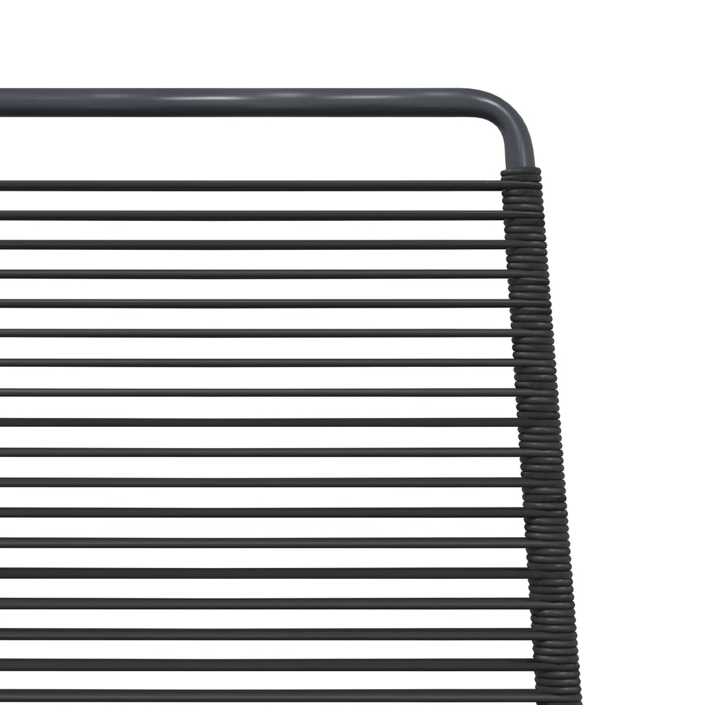 vidaXL Krzesła ogrodowe 2 pcs Czarny 48 x 55 x 89,5 cm rattan