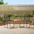 vidaXL Krzesła ogrodowe 2 pcs Czarny 48 x 55 x 89,5 cm rattan