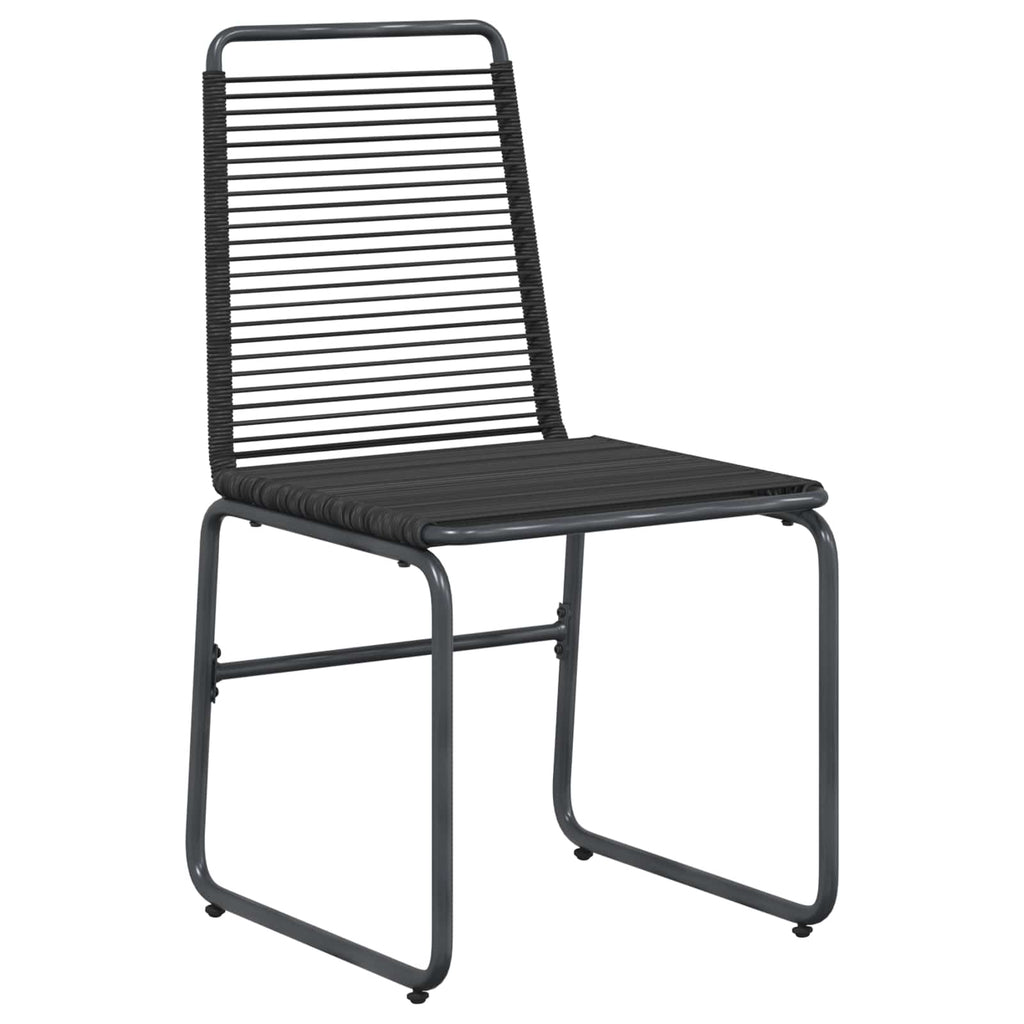 vidaXL Krzesła ogrodowe 2 pcs Czarny 48 x 55 x 89,5 cm rattan