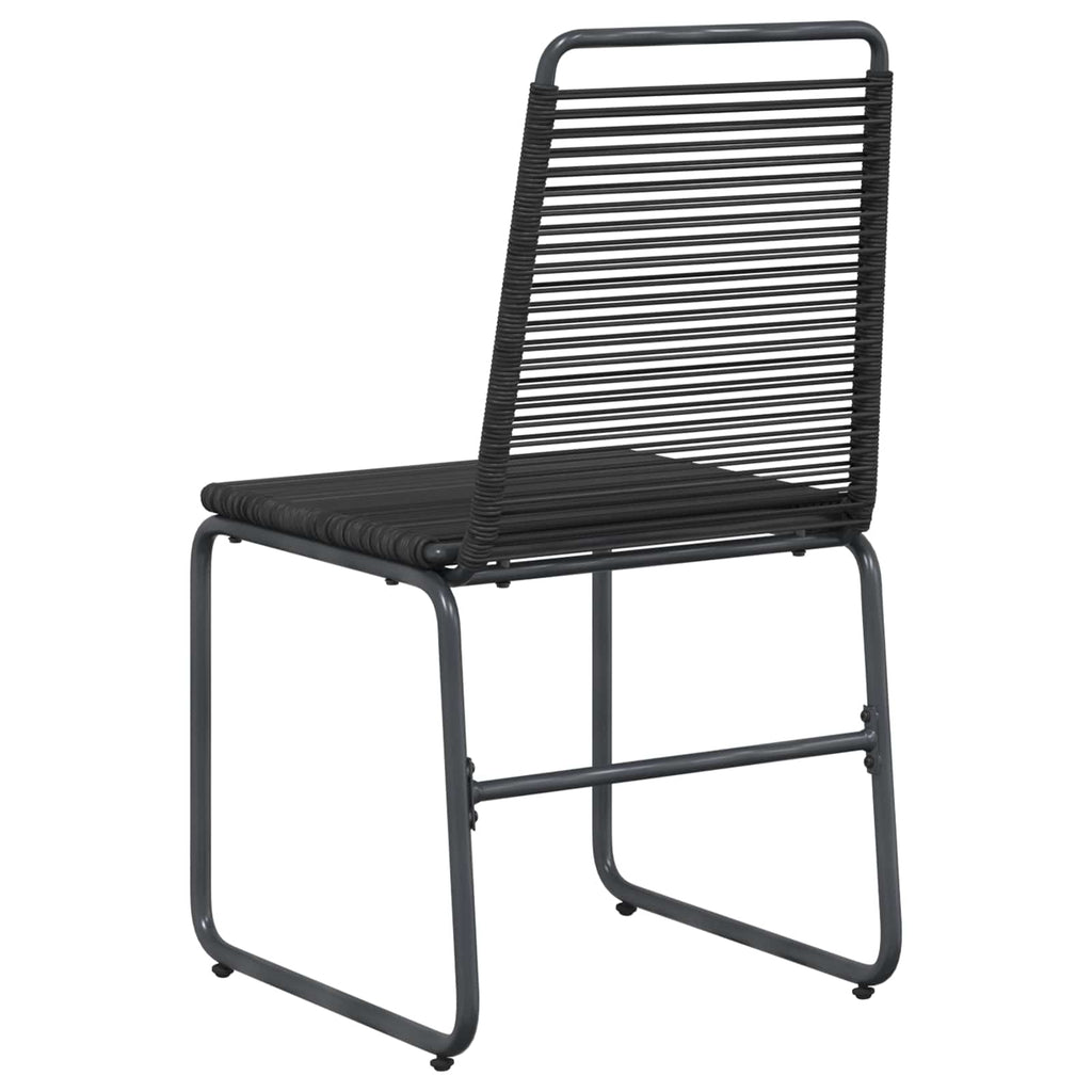 vidaXL Krzesła ogrodowe 2 pcs Czarny 48 x 55 x 89,5 cm rattan