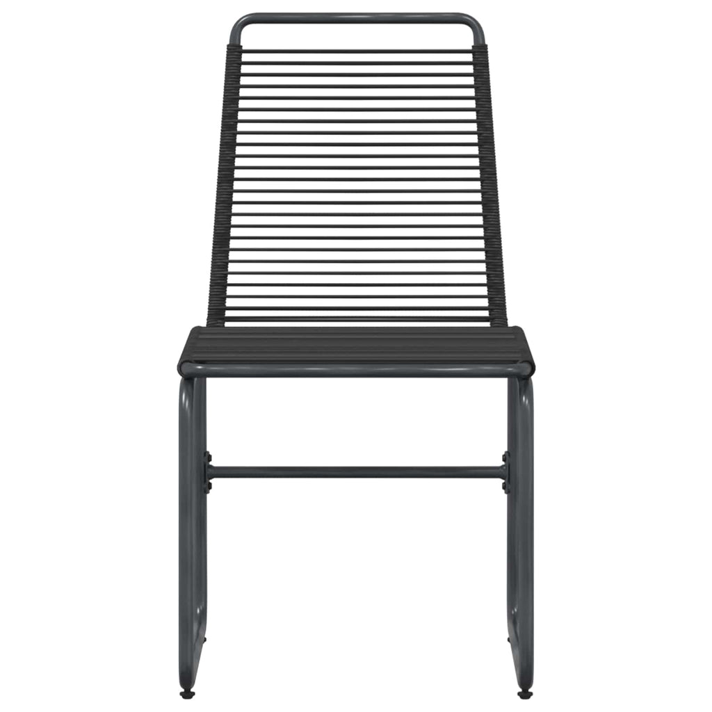 vidaXL Krzesła ogrodowe 2 pcs Czarny 48 x 55 x 89,5 cm rattan