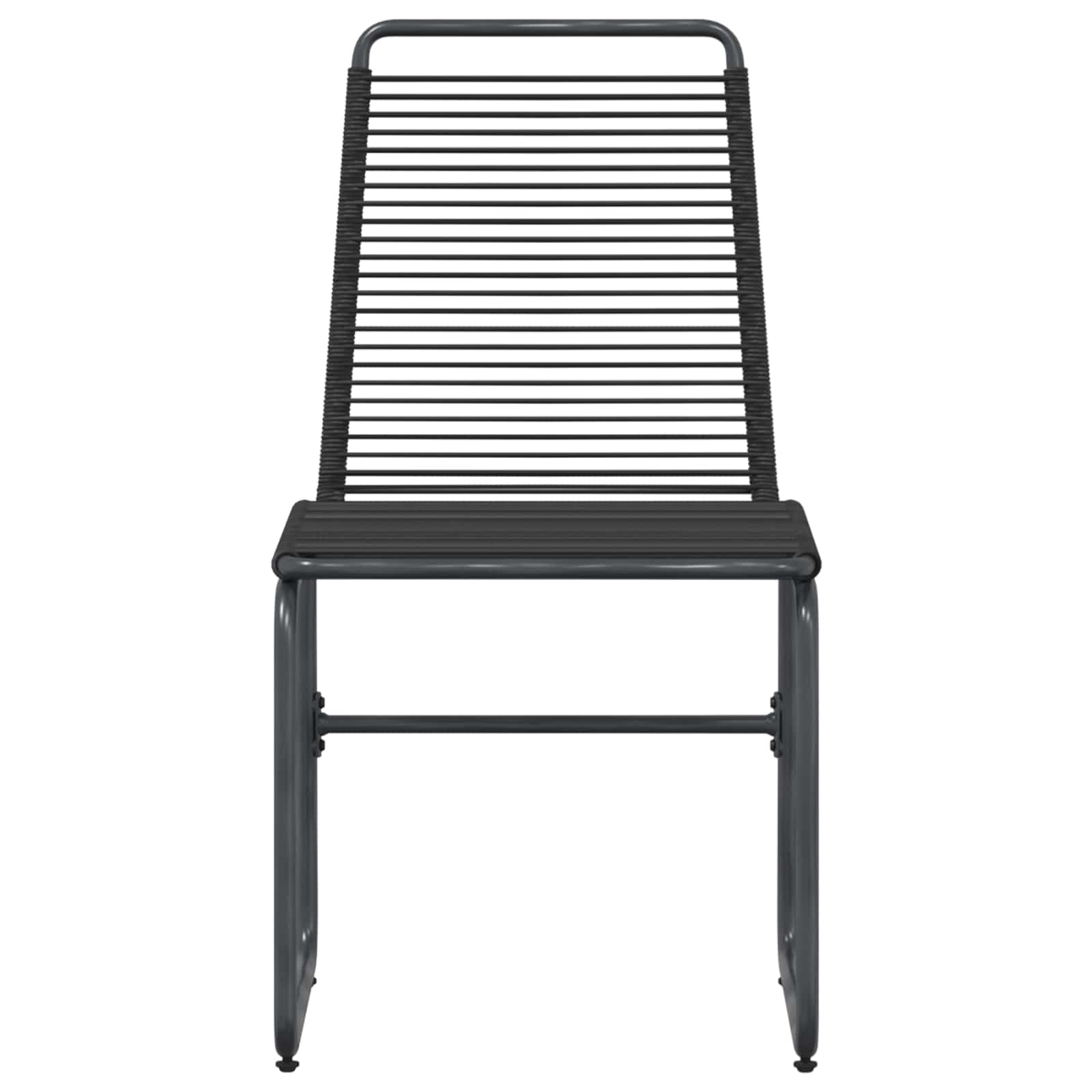 vidaXL Krzesła ogrodowe 2 pcs Czarny 48 x 55 x 89,5 cm rattan