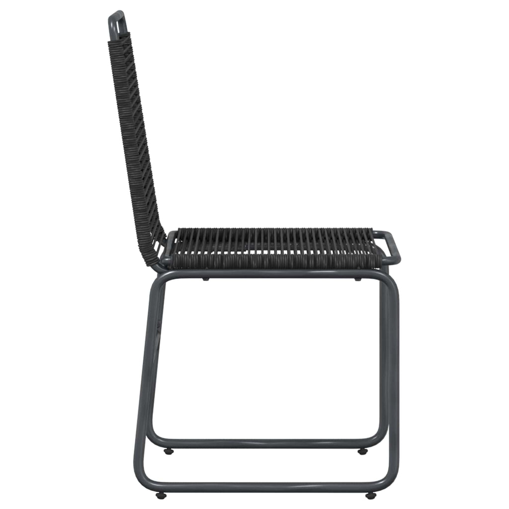 vidaXL Krzesła ogrodowe 2 pcs Czarny 48 x 55 x 89,5 cm rattan