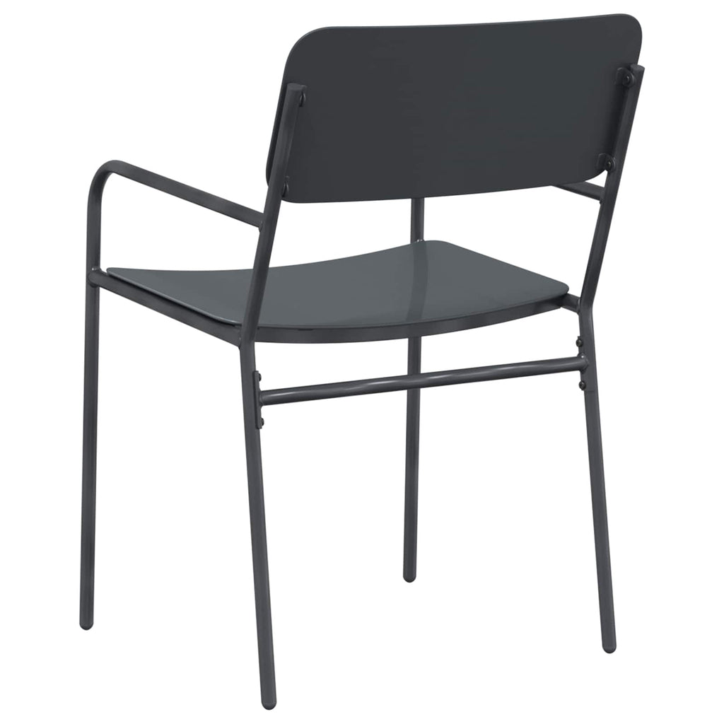 vidaXL Krzesła ogrodowe 2 pcs Antracyt 51 x 55 x 81 cm Stal