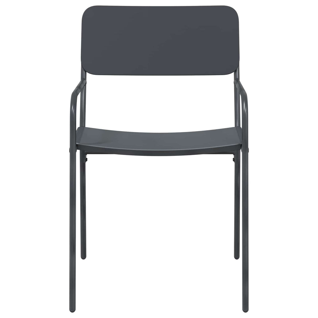 vidaXL Krzesła ogrodowe 2 pcs Antracyt 51 x 55 x 81 cm Stal