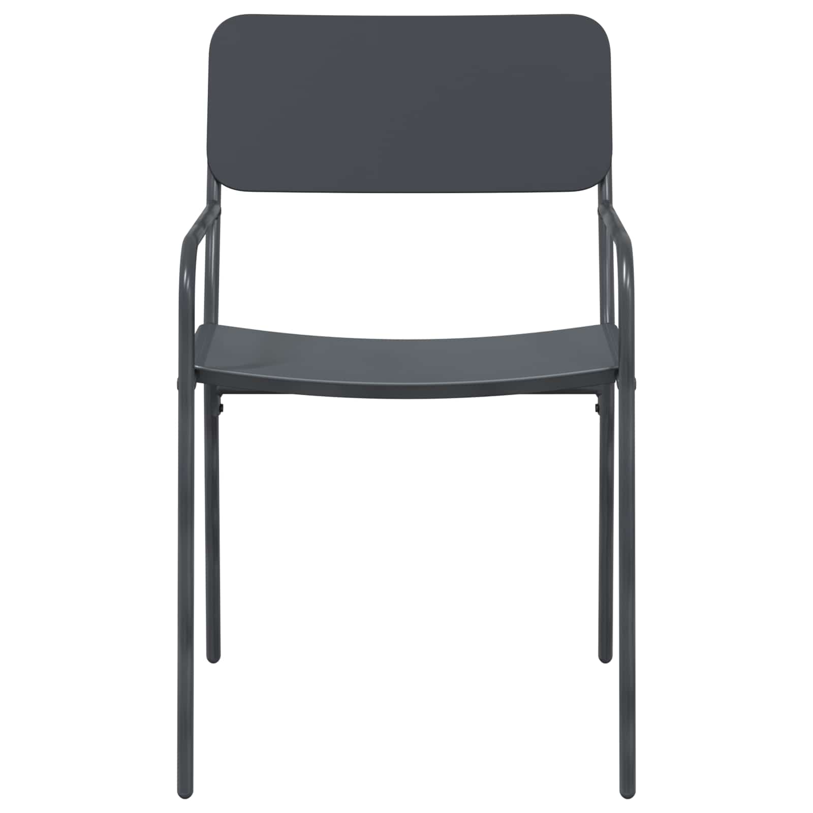 vidaXL Krzesła ogrodowe 2 pcs Antracyt 51 x 55 x 81 cm Stal