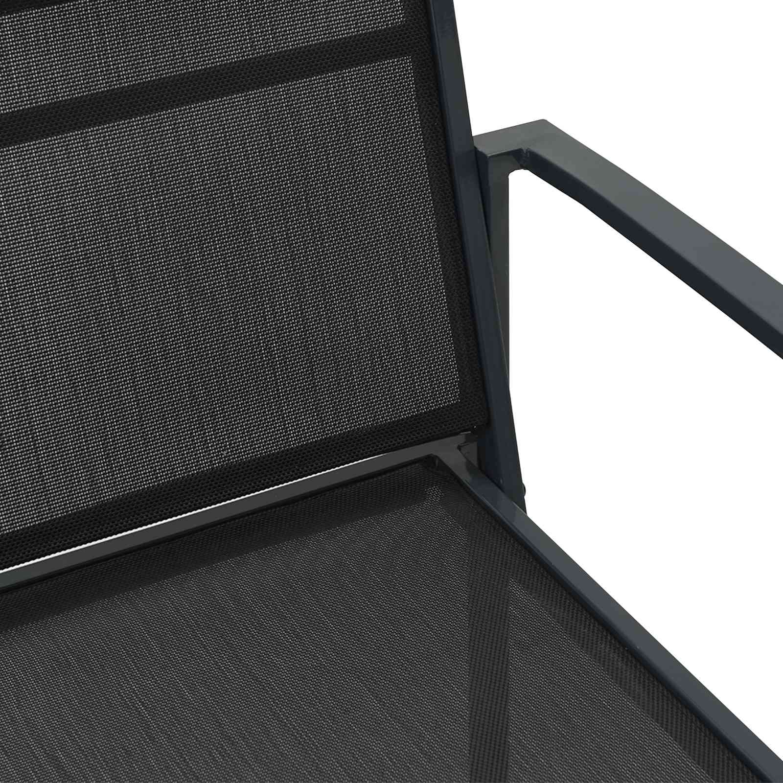 vidaXL Krzesła ogrodowe 2 pcs Czarny i antracyt 53,5 x 59 x 77 cm