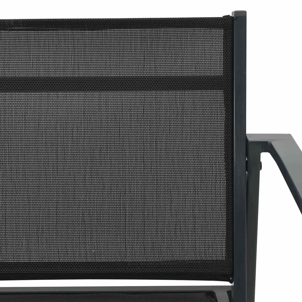 vidaXL Krzesła ogrodowe 2 pcs Czarny i antracyt 53,5 x 59 x 77 cm