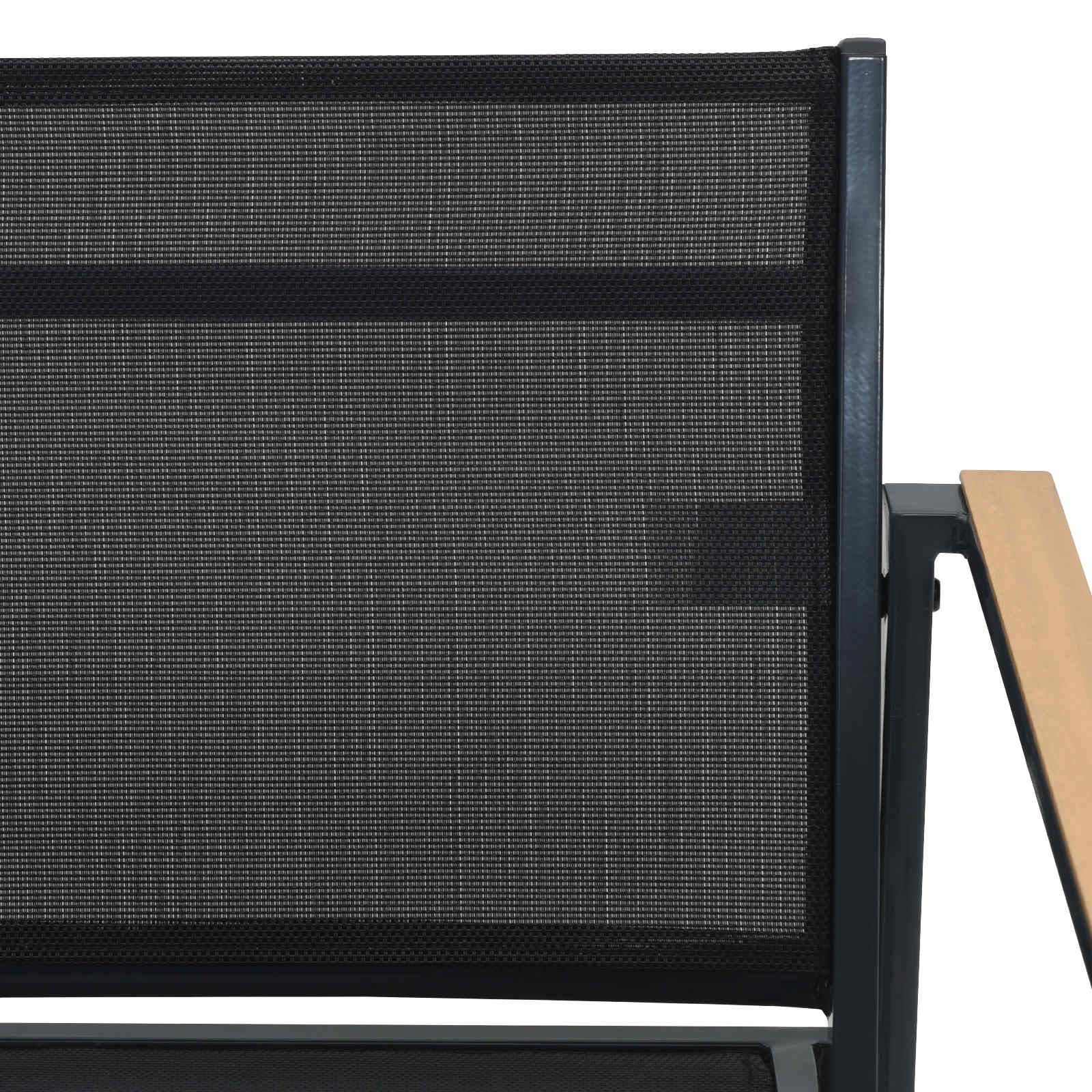 vidaXL Krzesła ogrodowe 2 pcs Czarny i antracyt 53,5 x 59 x 77 cm