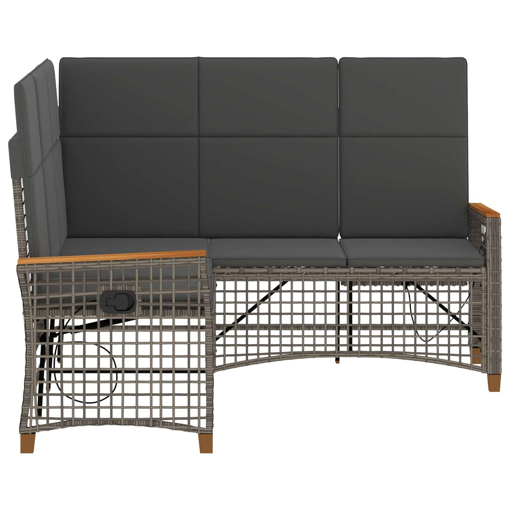vidaXL Zestaw sof ogrodowych Szary i ciemnoszary 164 x 164 x 112 cm
