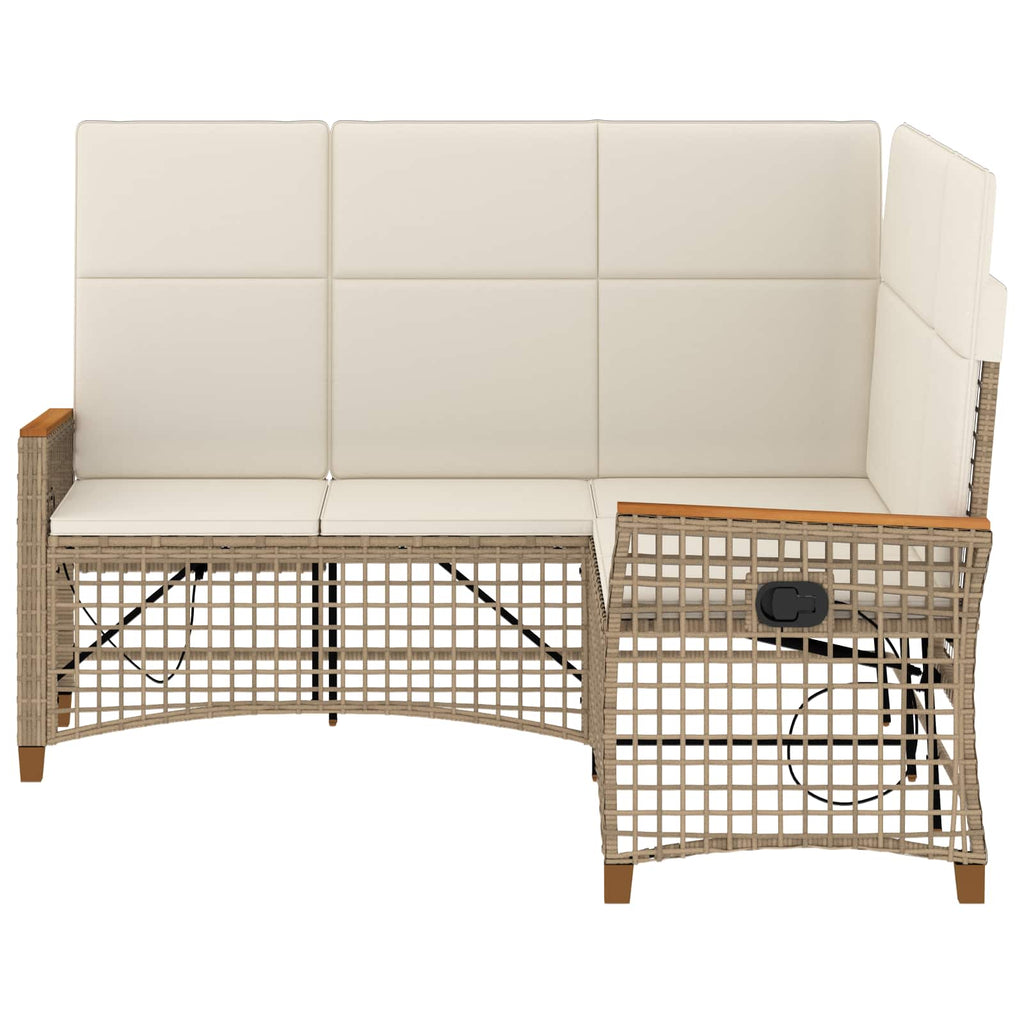 vidaXL Zestaw sof ogrodowych Beżowy i kremowy 164 x 164 x 112 cm
