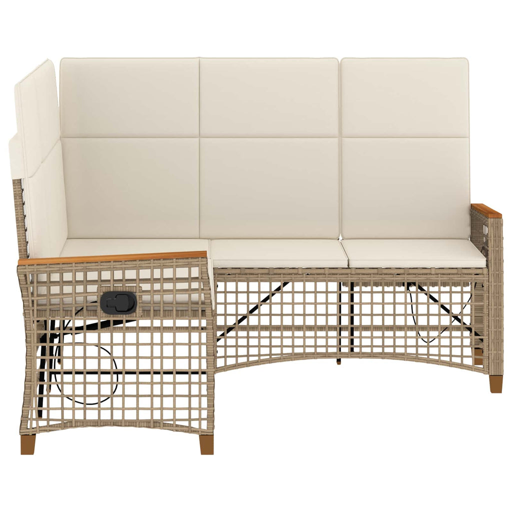 vidaXL Zestaw sof ogrodowych Beżowy i kremowy 164 x 164 x 112 cm