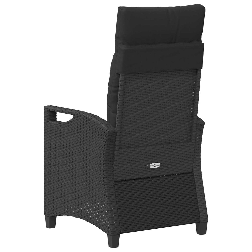vidaXL Krzesło Ogrodowe 2 pcs Czarny 56 x 64 x 94 cm Stal i poliester