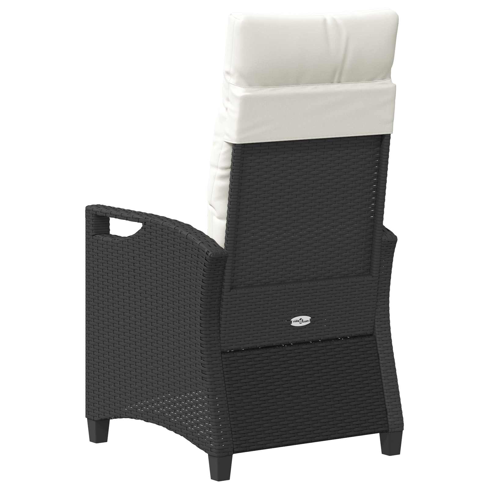 vidaXL Krzesło Ogrodowe 2 pcs Czarny i kremowy 56 x 60 x 112 cm