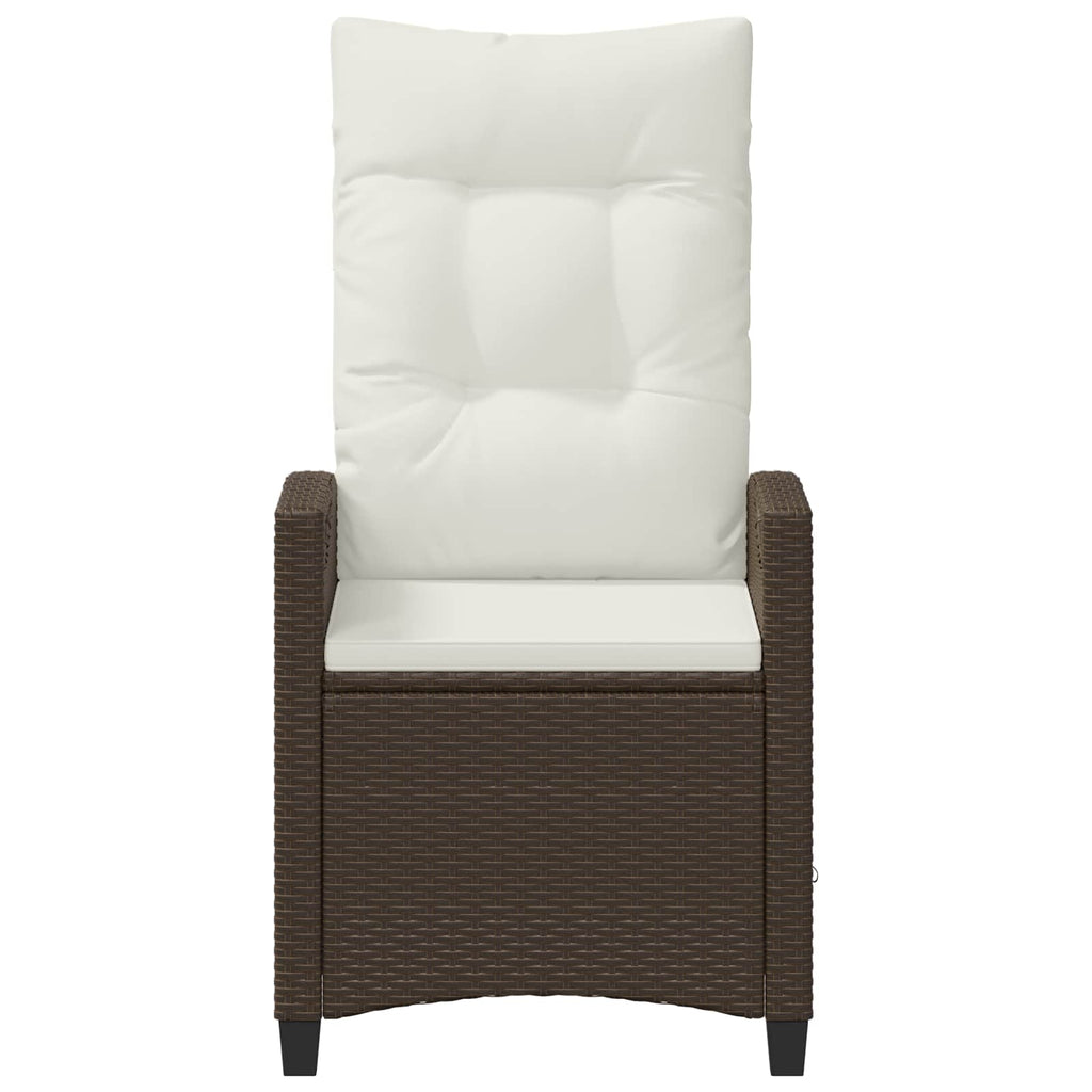 vidaXL Krzesło Ogrodowe 2 pcs Brązowy i Kremowy 56 x 60 x 112 cm