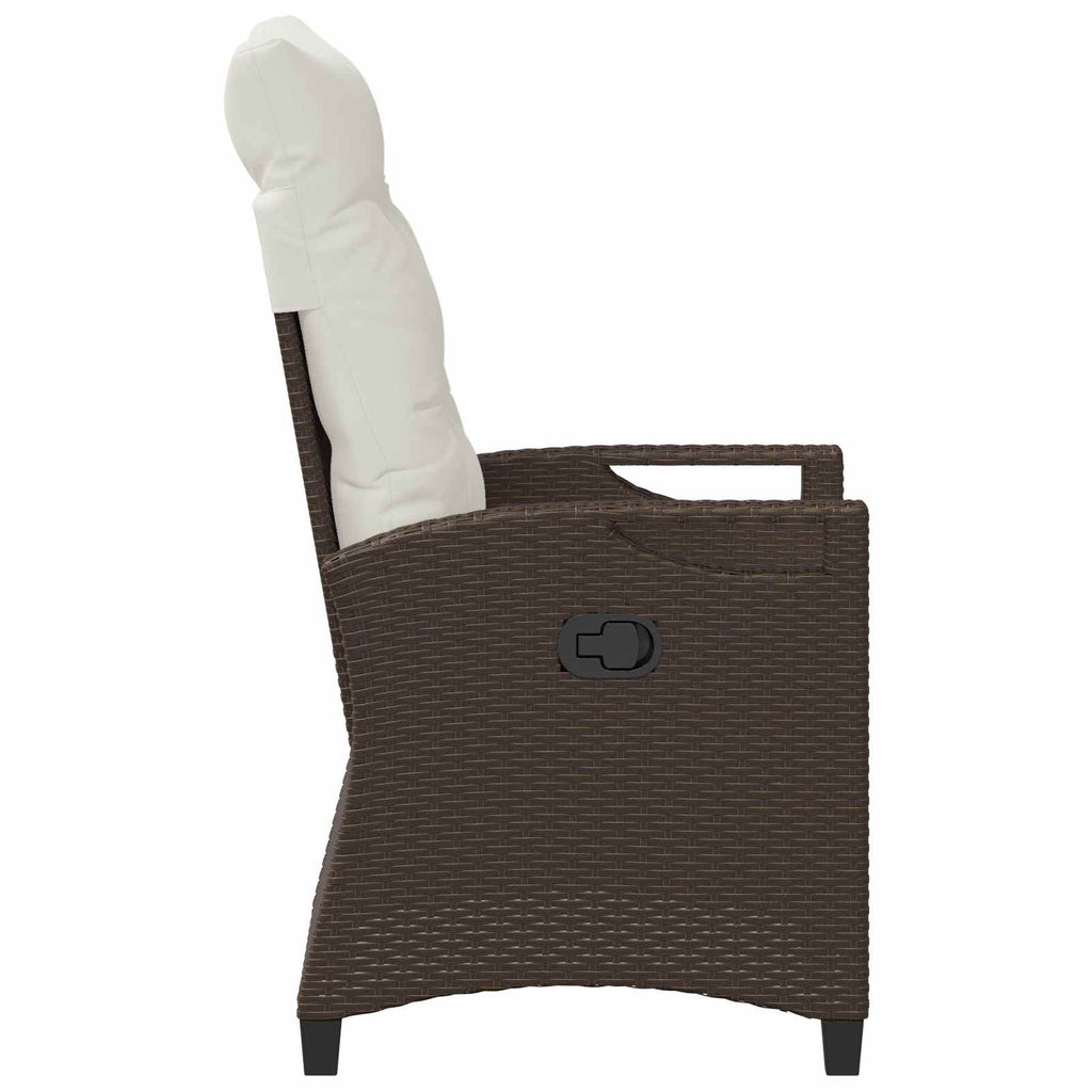 vidaXL Krzesło Ogrodowe 2 pcs Brązowy i Kremowy 56 x 60 x 112 cm