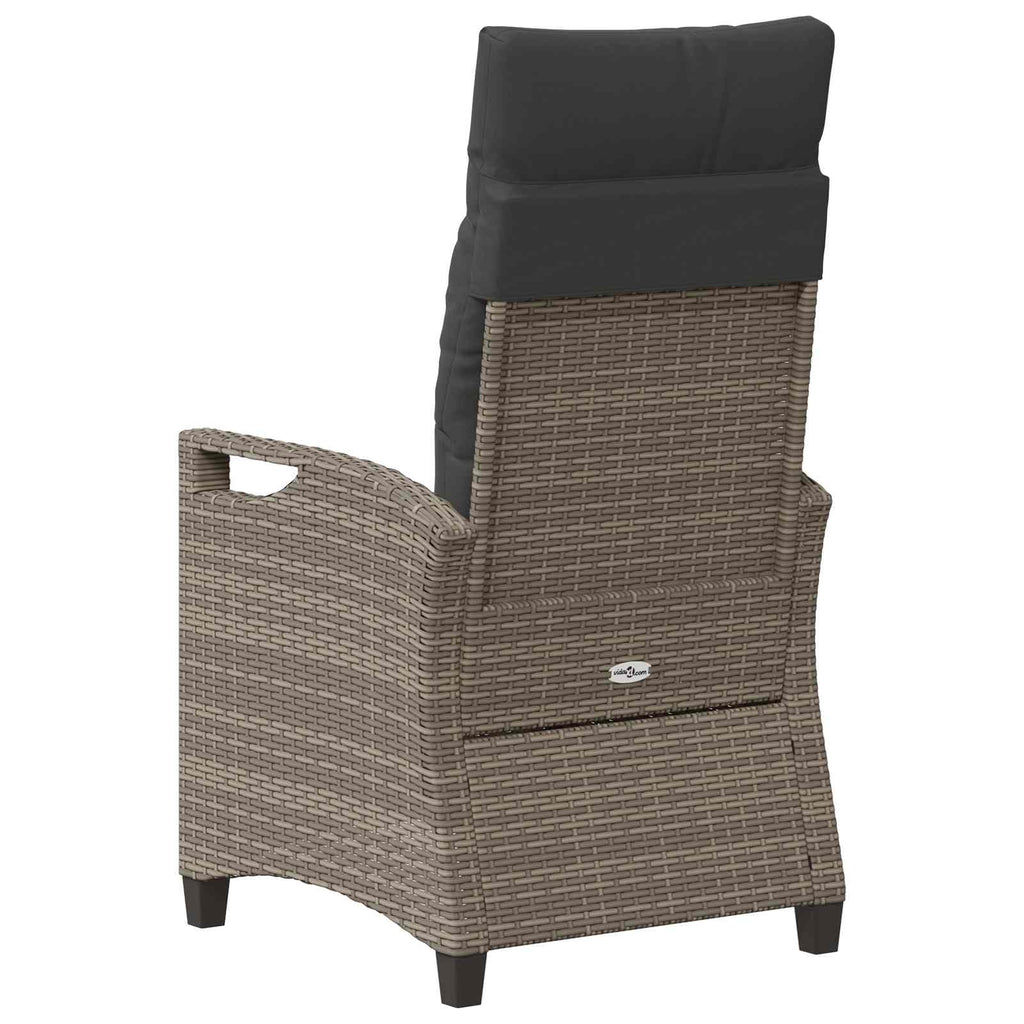 vidaXL Krzesło Ogrodowe 2 pcs Szary i ciemnoszary 56 x 60 x 112 cm