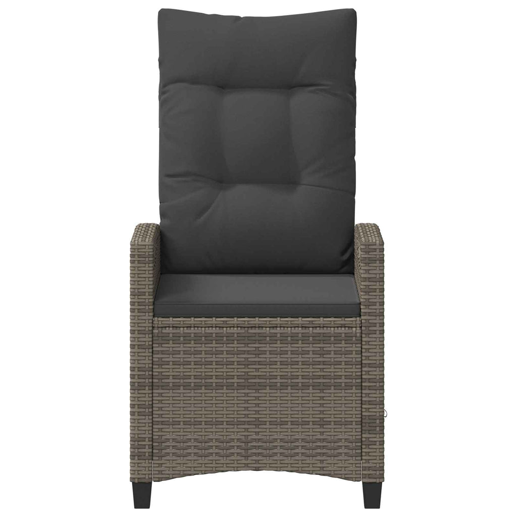 vidaXL Krzesło Ogrodowe 2 pcs Szary i ciemnoszary 56 x 60 x 112 cm