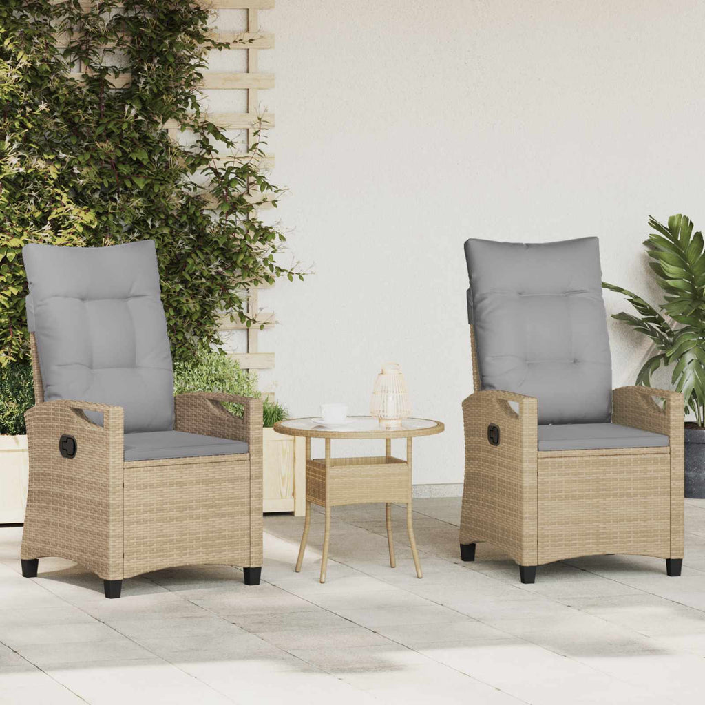 vidaXL Krzesło Ogrodowe 2 pcs Beżowy i jasnoszary 56 x 60 x 112 cm