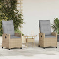 vidaXL Krzesło Ogrodowe 2 pcs Beżowy i jasnoszary 56 x 60 x 112 cm