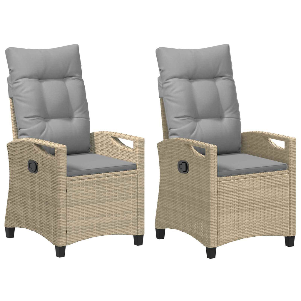 vidaXL Krzesło Ogrodowe 2 pcs Beżowy i jasnoszary 56 x 60 x 112 cm
