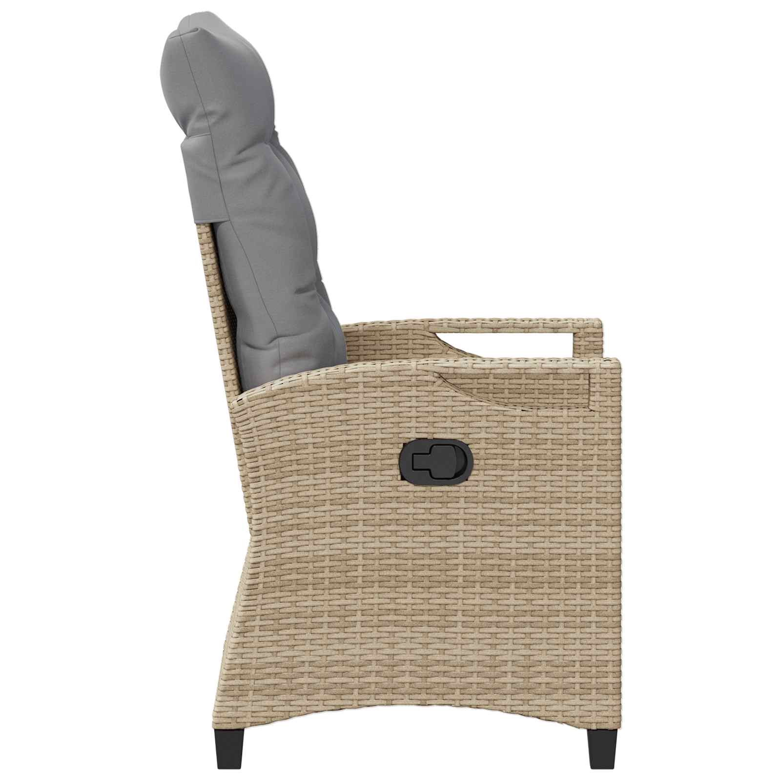 vidaXL Krzesło Ogrodowe 2 pcs Beżowy i jasnoszary 56 x 60 x 112 cm