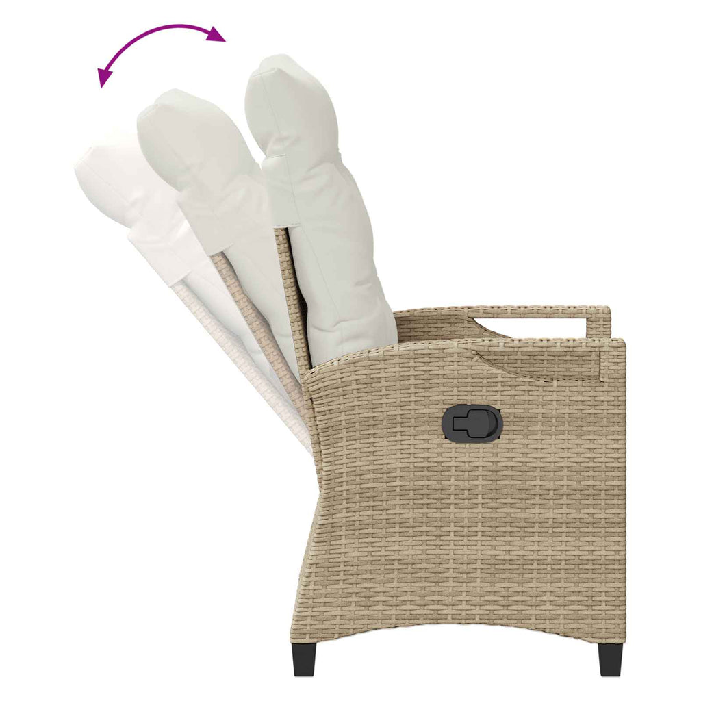 vidaXL Krzesło Ogrodowe 2 pcs Beżowy i kremowy 56 x 60 x 112 cm