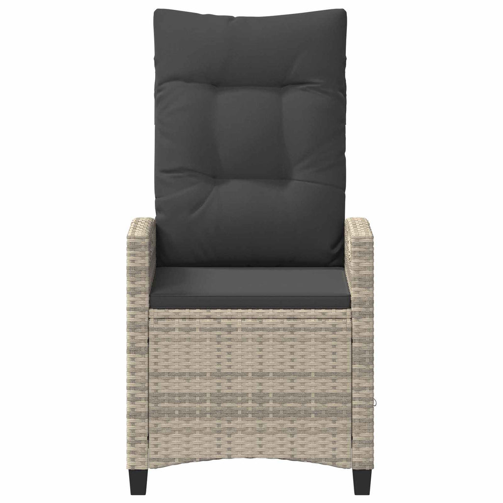 vidaXL Krzesło Ogrodowe 2 pcs Jasnoszary i ciemnoszary