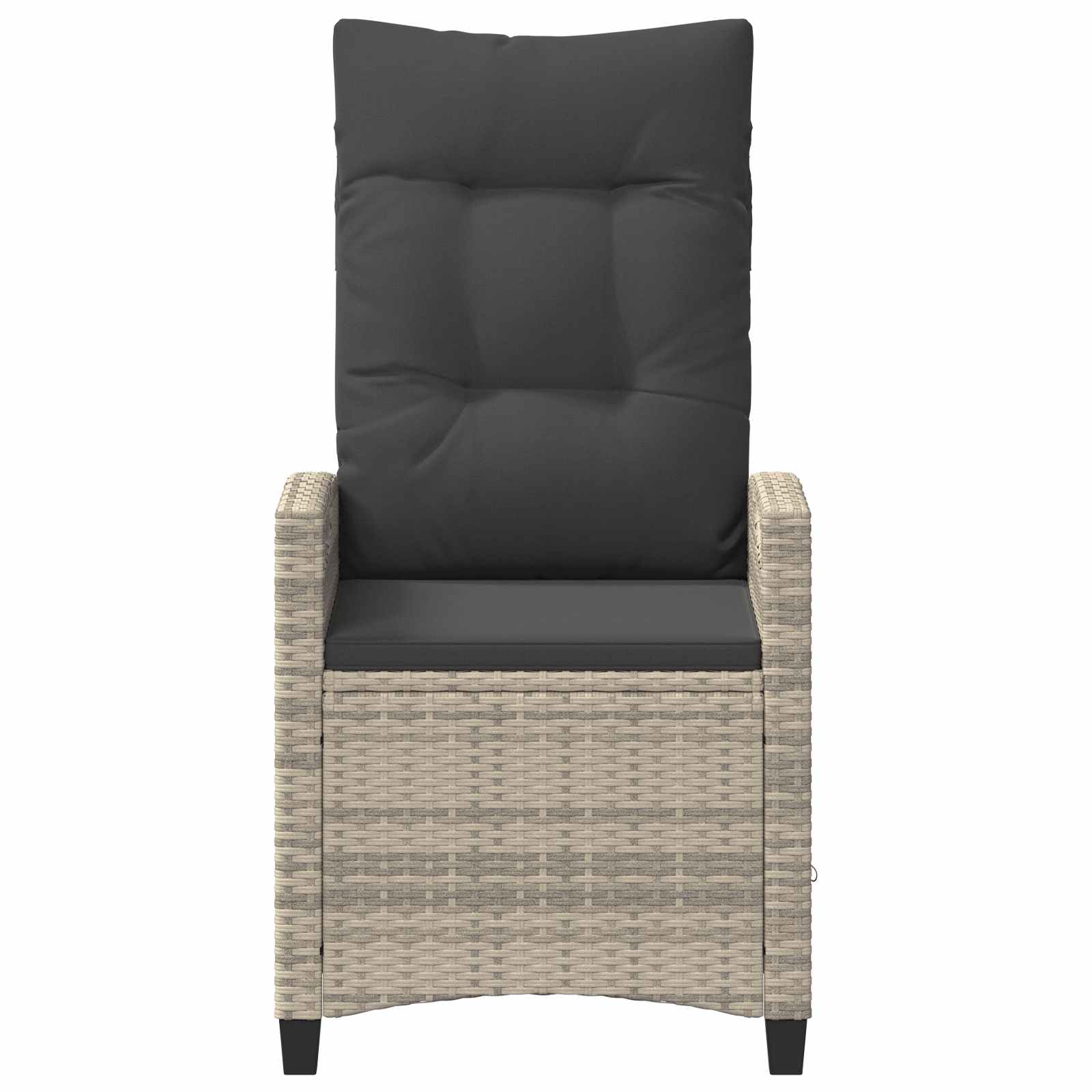 vidaXL Krzesło Ogrodowe 2 pcs Jasnoszary i ciemnoszary
