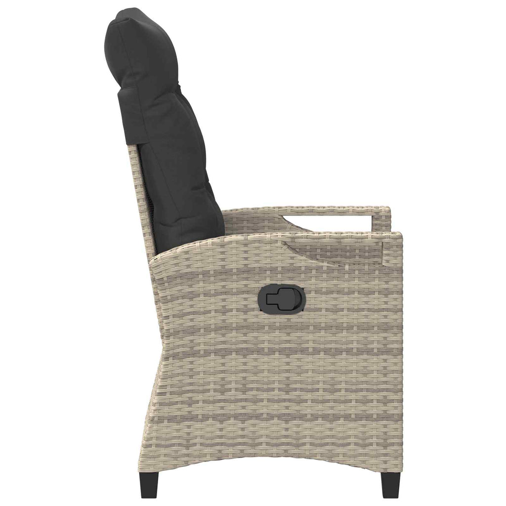 vidaXL Krzesło Ogrodowe 2 pcs Jasnoszary i ciemnoszary