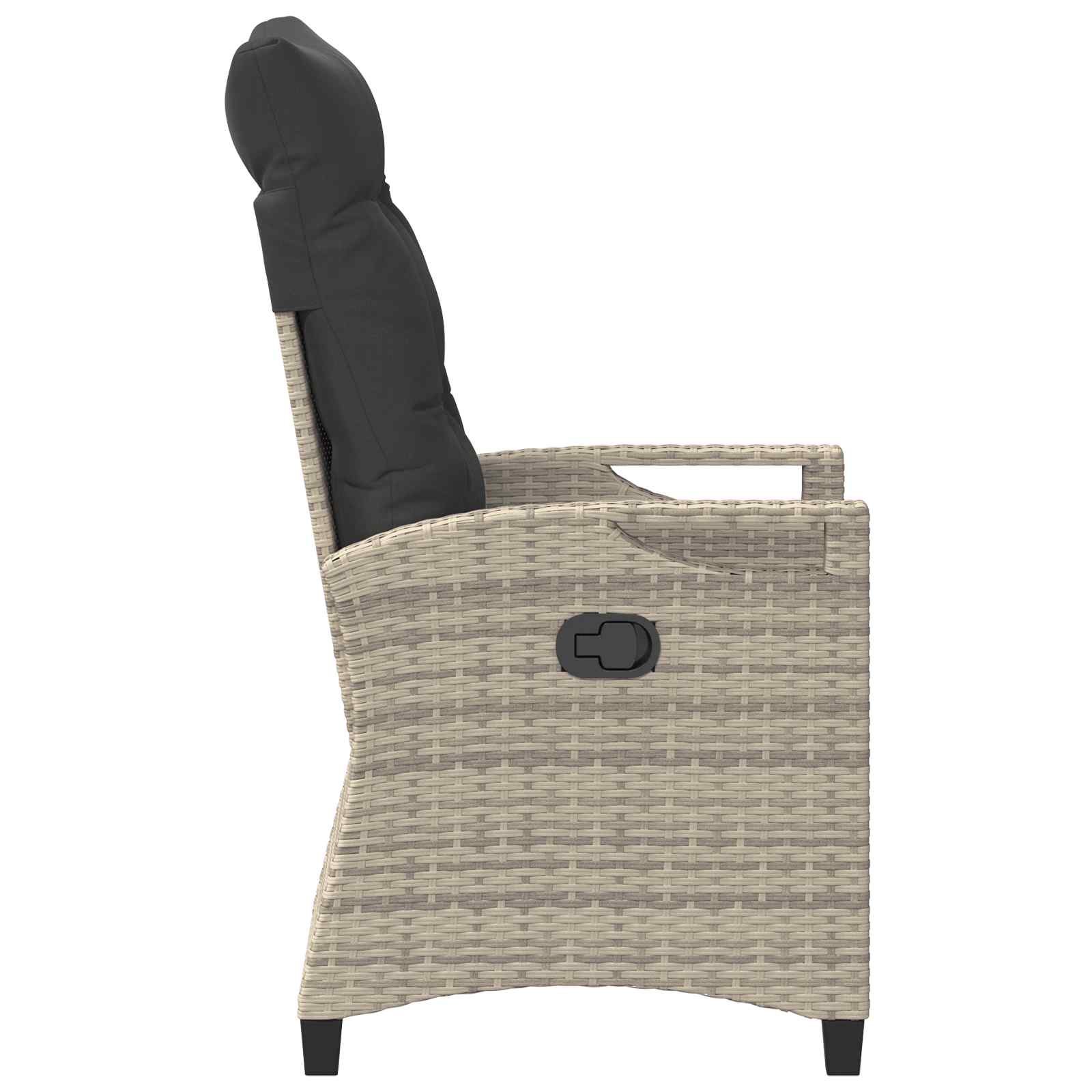 vidaXL Krzesło Ogrodowe 2 pcs Jasnoszary i ciemnoszary