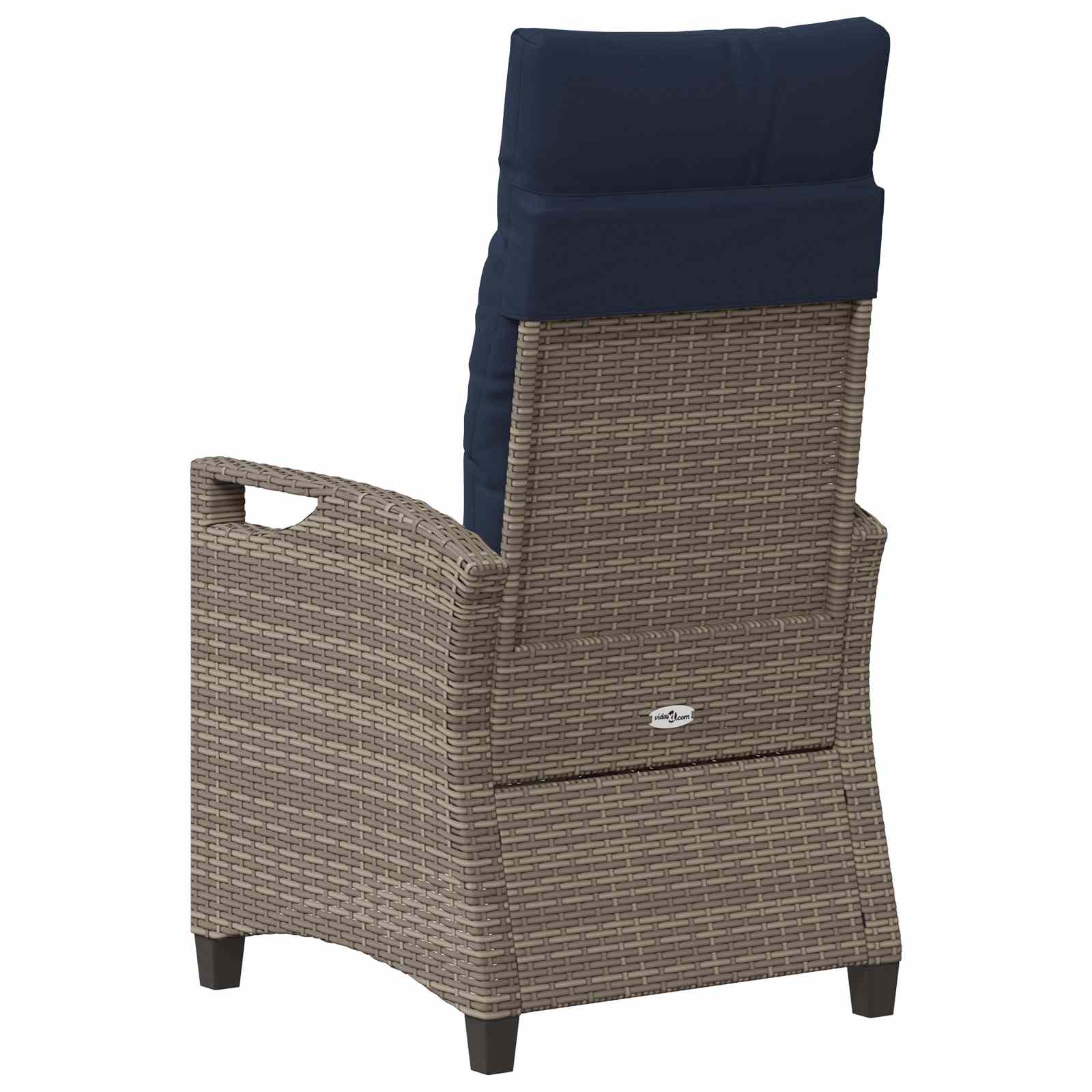 vidaXL Krzesło Ogrodowe 2 pcs szary i granatowy 56 x 60 x 112 cm