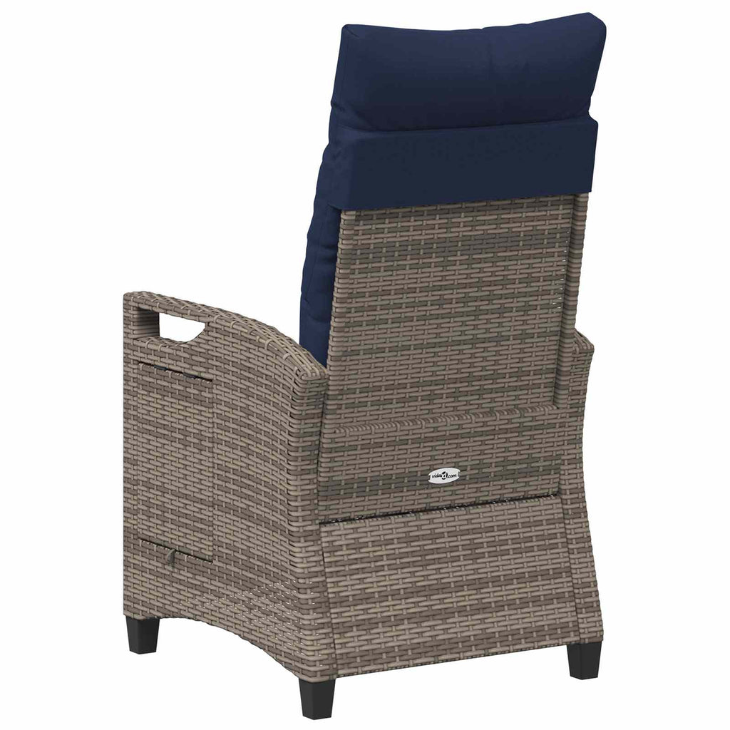 vidaXL Krzesło ogrodowe z regulowanym oparciem 56 x 60 x 112 cm stal