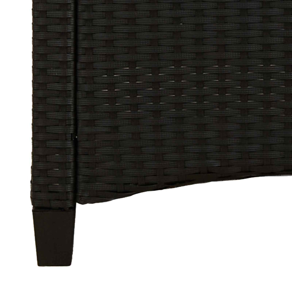 vidaXL Ławka ogrodowa Czarny 105 x 60 x 112 cm Stal i poliester