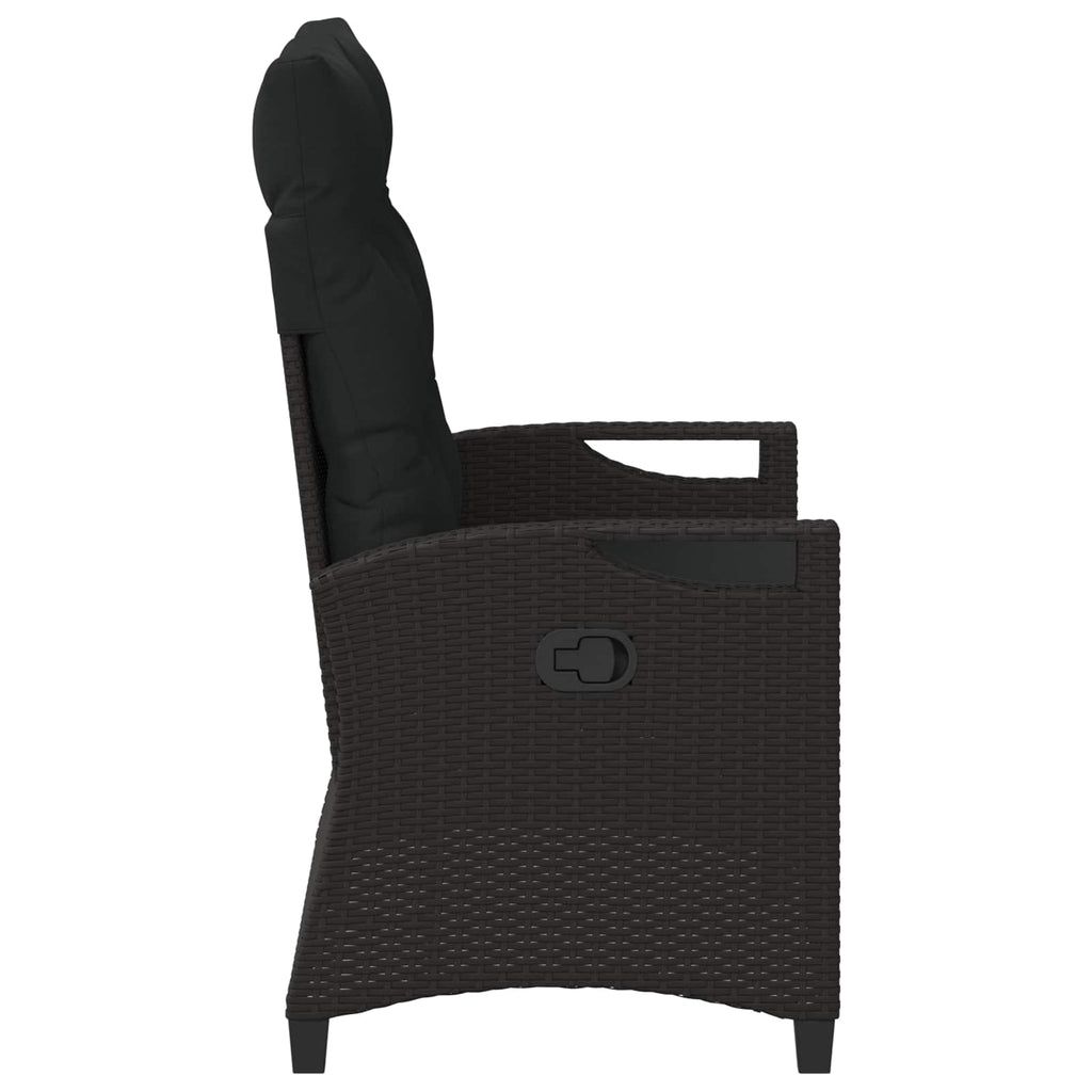 vidaXL Ławka ogrodowa Czarny 105 x 60 x 112 cm Stal i poliester