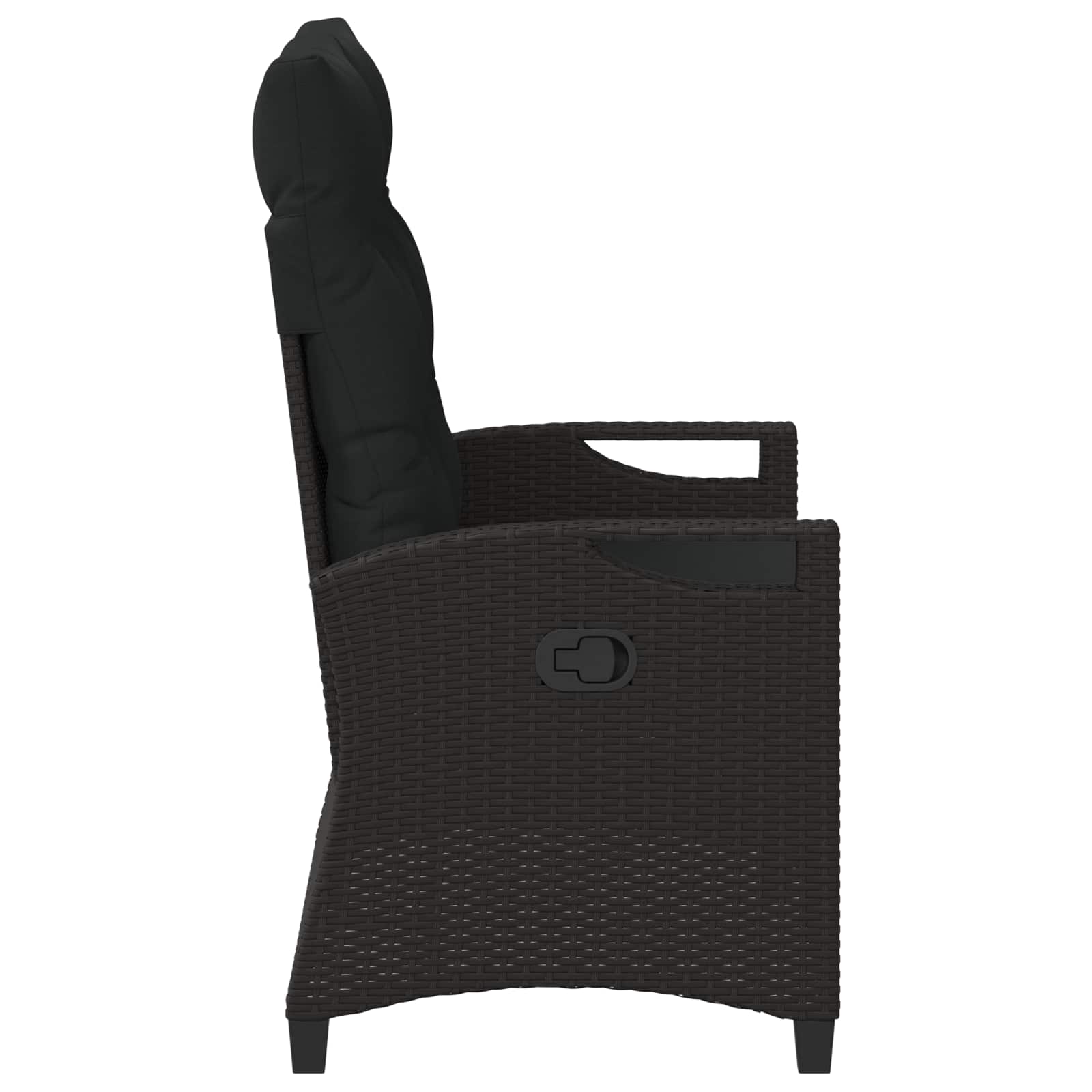 vidaXL Ławka ogrodowa Czarny 105 x 60 x 112 cm Stal i poliester