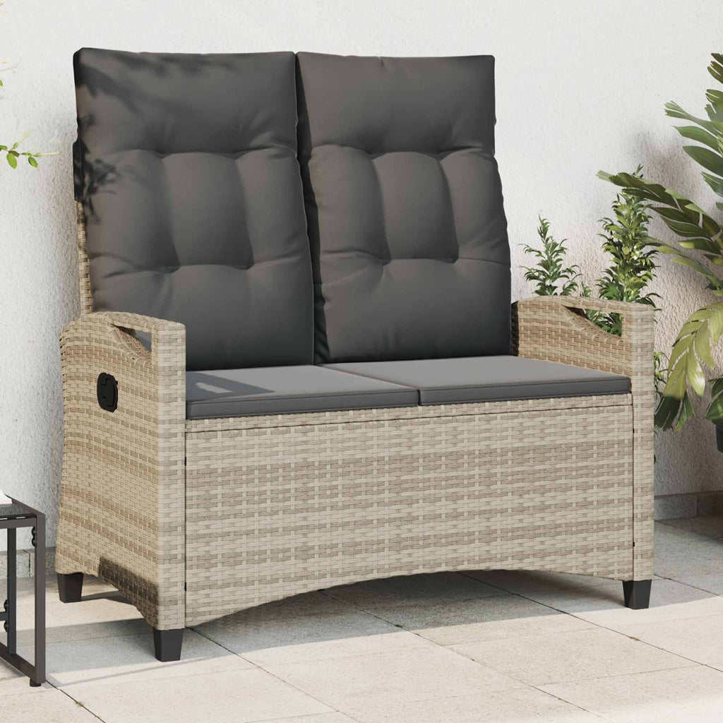 vidaXL Ławka ogrodowa z poduszką 105 x 60 x 112 cm stal